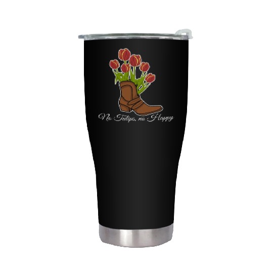 Tulips Flowers Boot Garden Tulip Stainless Steel Tumblers