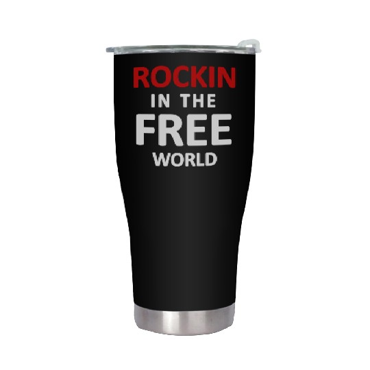 Neil Young Rockin In The Free World Stainless Steel Tumblers