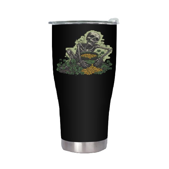 St Patricks Skeleton Pot of Gold Stainless Steel Tumblers