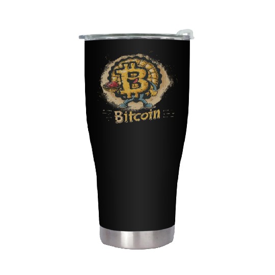 Pi day 3.14 Crypto Bitcoin Math Lover Apple Pie Stainless Steel Tumblers