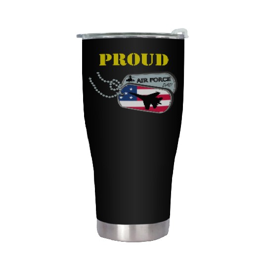 Proud Air Force Dad Stainless Steel Tumblers