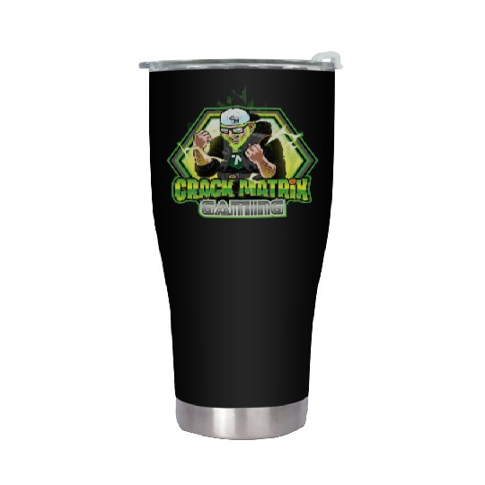 Crack Matrix Broly-Green Rage Quit Stainless Steel Tumblers