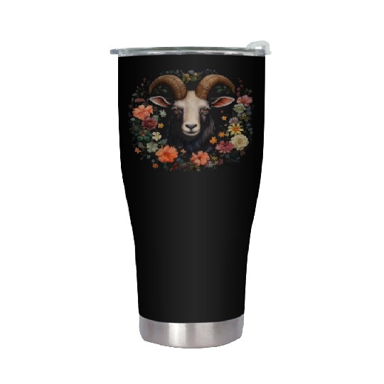 Goat Flowers Farmer Gift Stainless Steel Tumblers