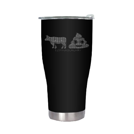 Le Grey on Black II Symbol Ala Bs Stainless Steel Tumblers