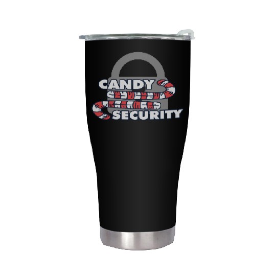 Candy Security Mom Dad Matching Birthday Costume Stainless Steel Tumblers