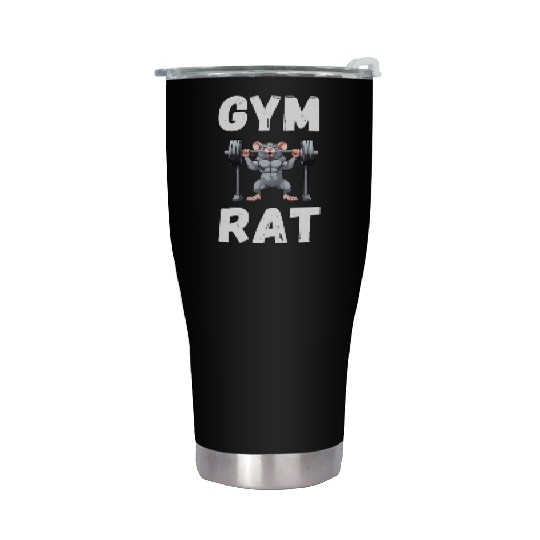 Gym rat funny Stainless Steel Tumblers