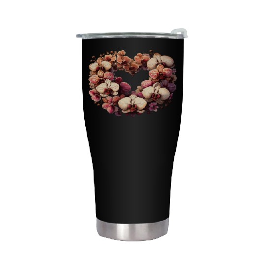Orchids Stainless Steel Tumblers