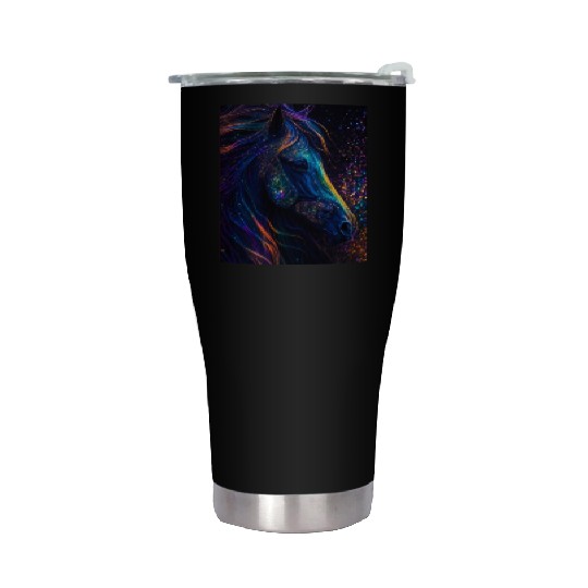 Bioluminescent horse Stainless Steel Tumblers