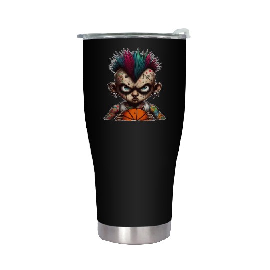 Punk Basketball Stainless Steel Tumblers