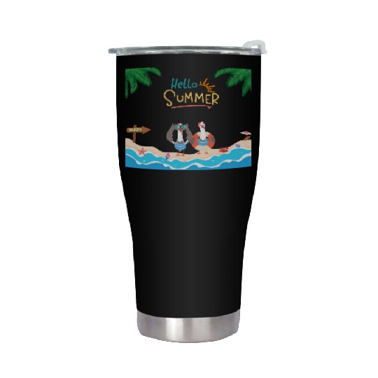beach lobster Stainless Steel Tumblers