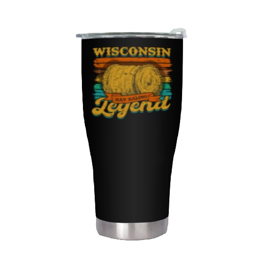 Hay Bale Farming Wisconsin Hay Baling Legend Stainless Steel Tumblers