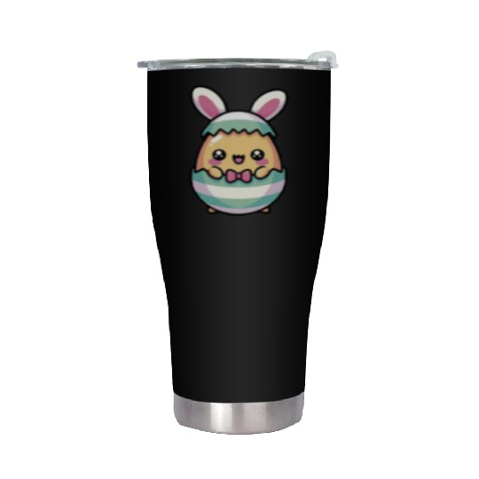 Cute Chibi Easter Bunny in a Egg Stainless Steel Tumblers