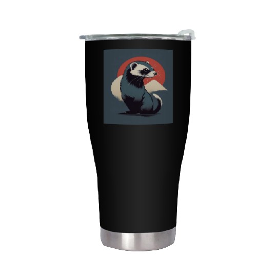 Ferret 1 - Japanese Old Vintage Stainless Steel Tumblers