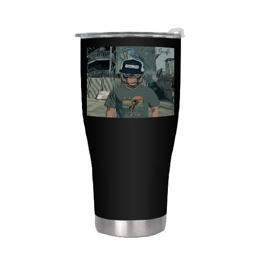 Gangsta Gorilla-Silverback Swanson Gorilla Wear Stainless Steel Tumblers