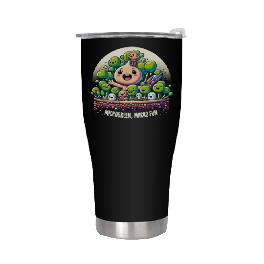 Vegan Agriculture Growing Sprouts Vegetables Stainless Steel Tumblers