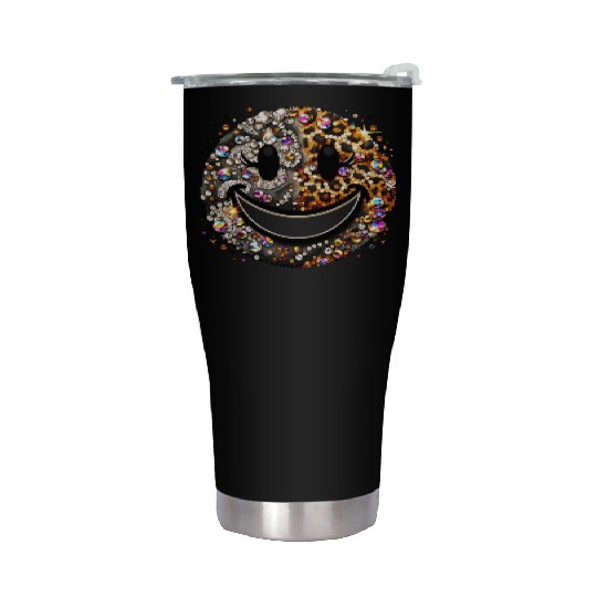 Smiling Bling Graphic Stainless Steel Tumblers