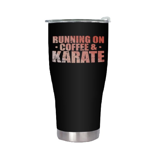 Running on Coffee & Karate Stainless Steel Tumblers