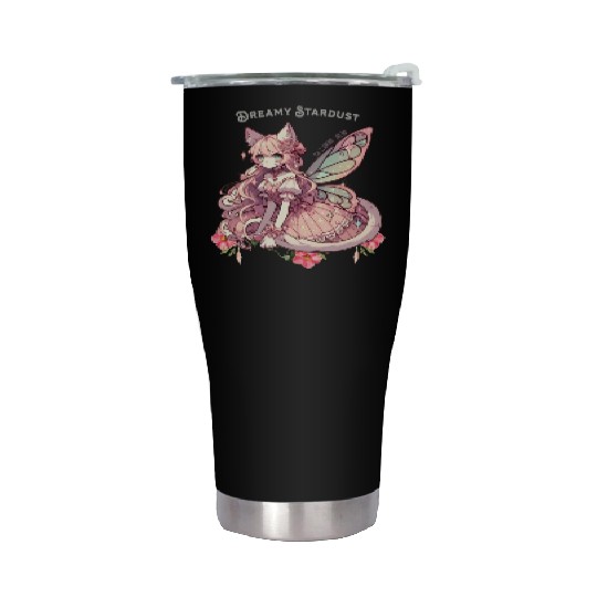 Enchanted Dreamy Stardust-A Cat Fairycore Fantasy Stainless Steel Tumblers