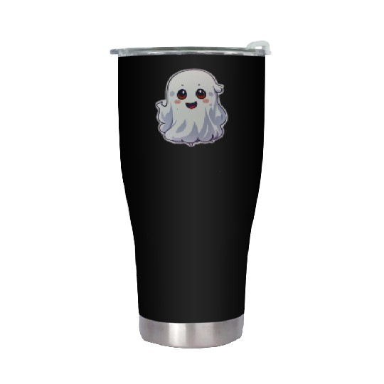 Cute Ghost Chibi Stainless Steel Tumblers