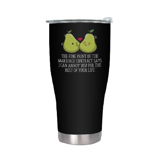 Print of the Marriage Contract Wedding Funny Stainless Steel Tumblers