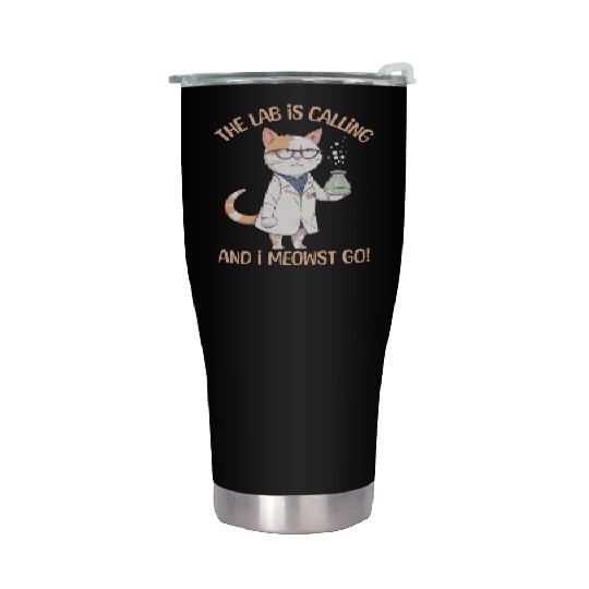 Lab Calling Science Lab Cat Laboratory Chemistry Stainless Steel Tumblers