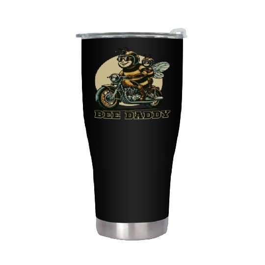 bee daddy bee father first sons super hero Stainless Steel Tumblers