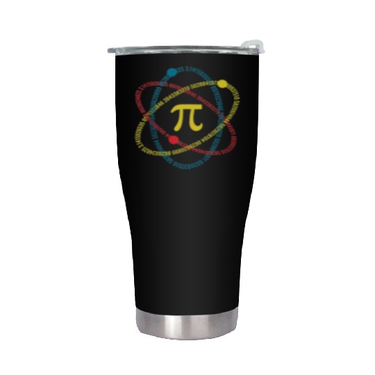 Atom Pi Math Science STEM Gift 3.14 Pi Day Stainless Steel Tumblers