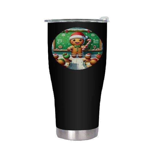 Gingerbread Teach's Yuletide Class Stainless Steel Tumblers