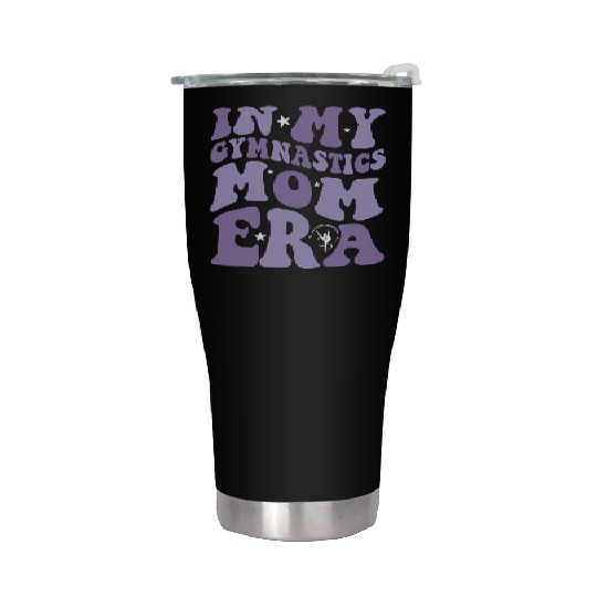 In My Gymnastics Mom Era on back Stainless Steel Tumblers