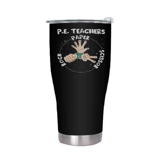 Physical Education PE Teacher Rock Paper Scissor Stainless Steel Tumblers