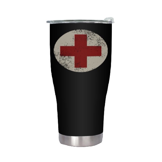 WW2 Combat Medic Symbol Stainless Steel Tumblers