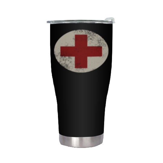 WW2 Combat Medic Symbol Stainless Steel Tumblers