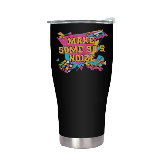 90s Noize Cool 1990 Chill Retro Vintage Music Stainless Steel Tumblers