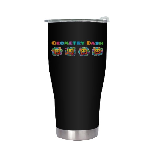 Geometry dash Stainless Steel Tumblers