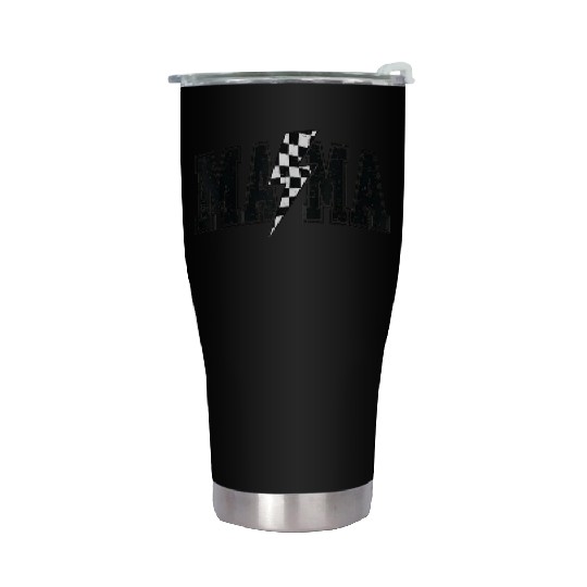 Checkered Mama Lightning Bolt Mothers Day Mother Stainless Steel Tumblers