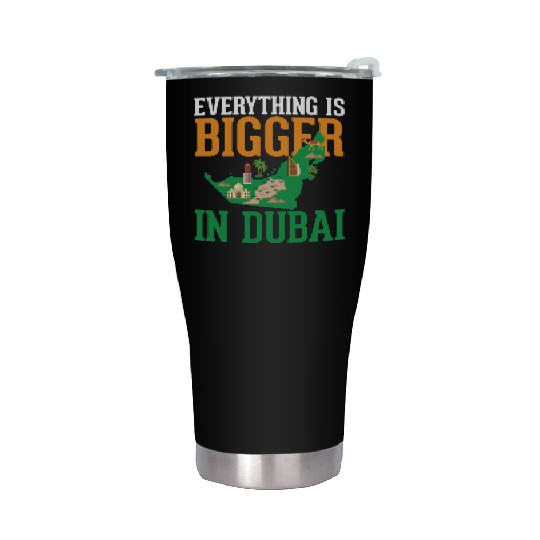Dubai Map: The City of Dreams Stainless Steel Tumblers