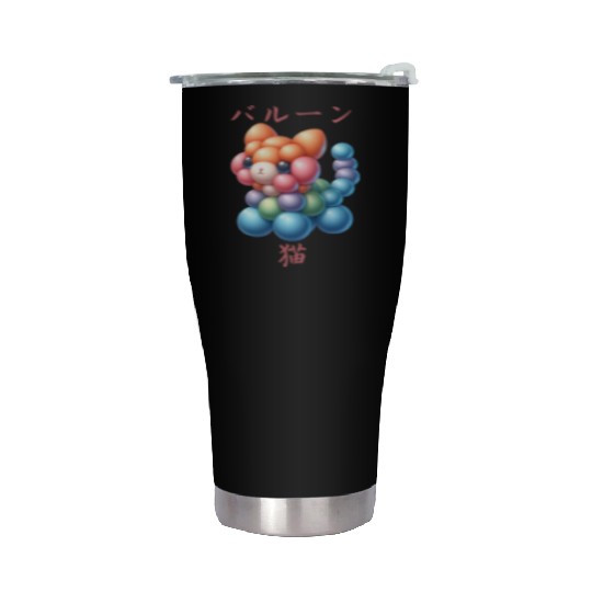 Japanese Balloon Cat Stainless Steel Tumblers