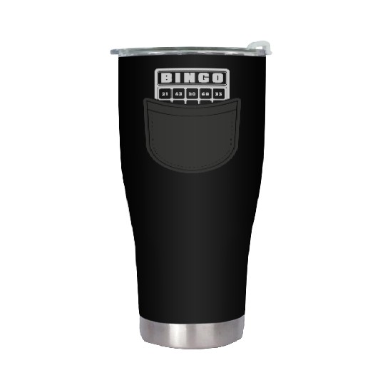 Fake Pocket Bingo Player Stainless Steel Tumblers