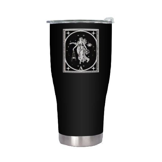 Themis Tarot Card Astrology Occult Mystical Stainless Steel Tumblers