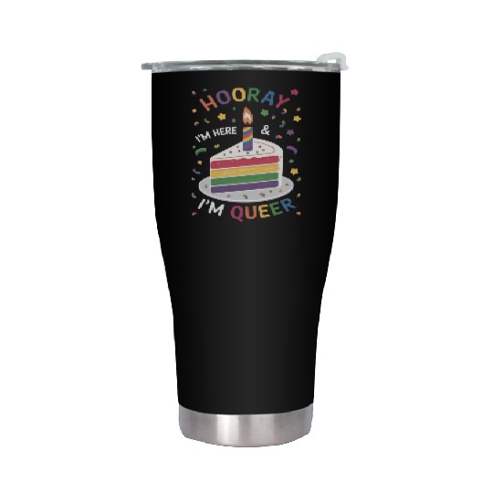 Birthgay Gay Pride Flag Pride Month Equal Rights Stainless Steel Tumblers