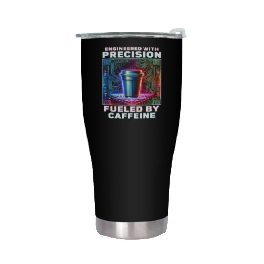 Robotics Engineer Fueled By Caffeine Stainless Steel Tumblers