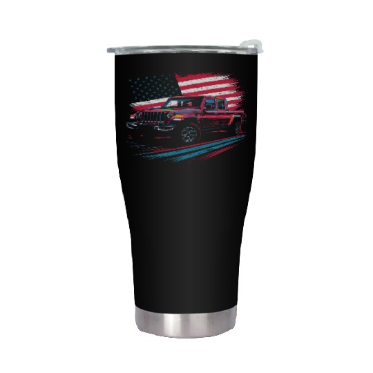 Jeep Gladiator JT US Flag Stainless Steel Tumblers