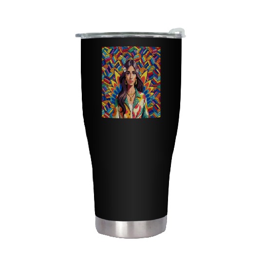 Daisy Dreams: 70s Revival Stainless Steel Tumblers