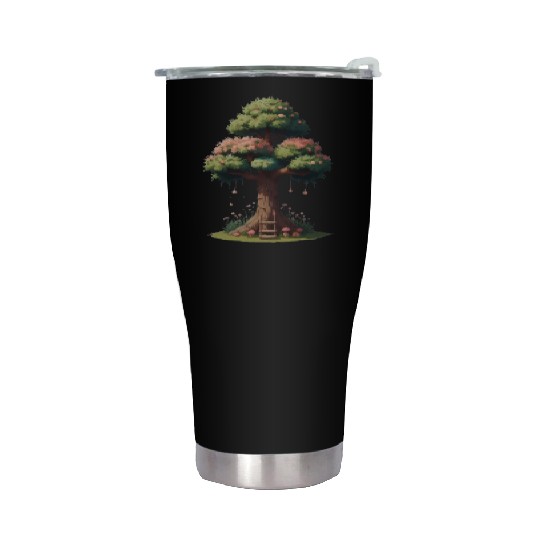 Colorful Tree Life is Really Good Tree Stainless Steel Tumblers