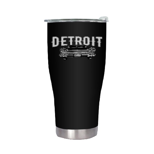 Detroit Michigan American Muscle Car Enthusiast Stainless Steel Tumblers