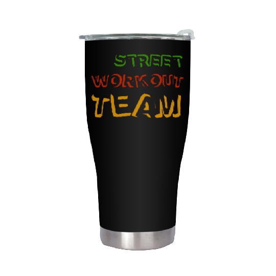 Street workout street workout team guys juneteenth Stainless Steel Tumblers