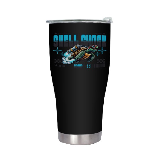 Shell Shock Jetpack Turtle | Speedy Turtle Stainless Steel Tumblers