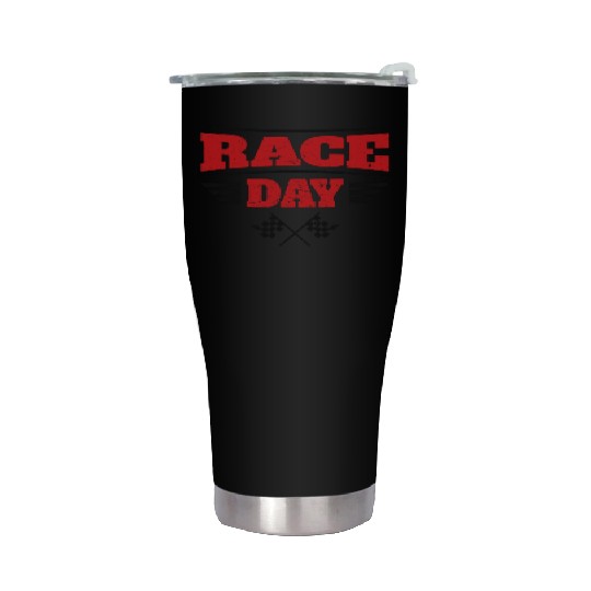 Race Day Car Racing Checkered Flag Stainless Steel Tumblers