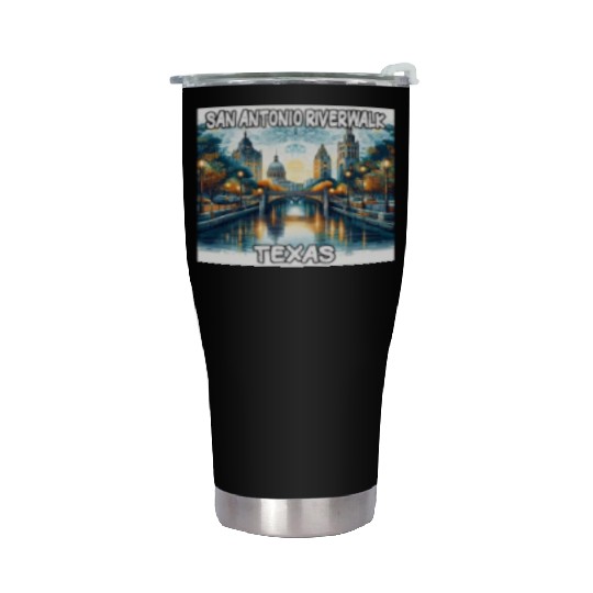 San Antonio Riverwalk Stainless Steel Tumblers