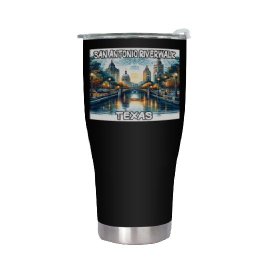 San Antonio Riverwalk Stainless Steel Tumblers